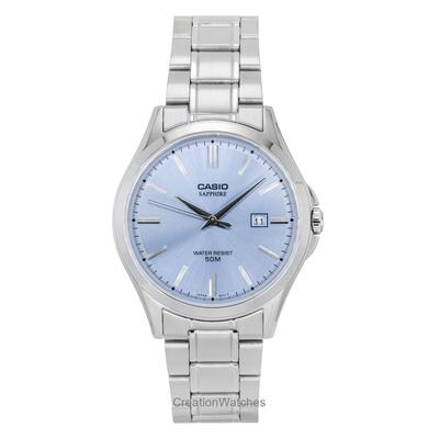 Relógio Masculino Analógico Padrão Aço Inoxidável Mostrador Azul Claro Quartzo MTS-115D-2A2V