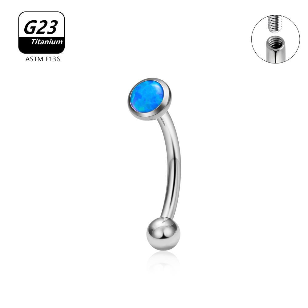 G23 Titanium ASTM-F136 Piercings Eyebrow Internal thread Eyebrow Piercings Body Zircon For Women zircon Earring