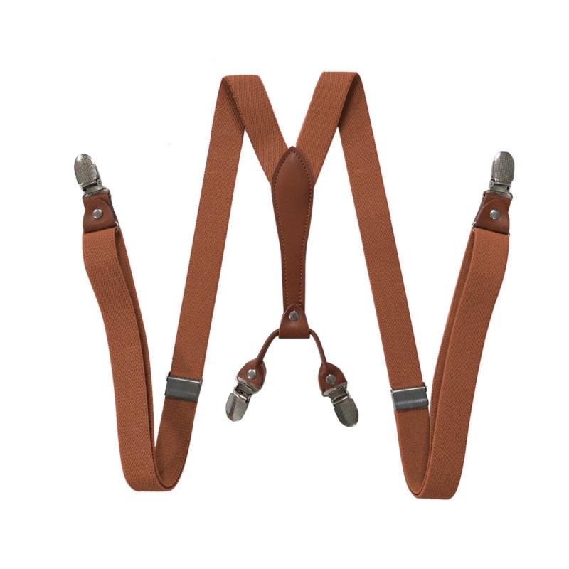 35/25/20mm Wide Men Suspenders High Elastic Adjustable 4 Strong Clips Suspender Heavy Duty X Back Trousers Braces