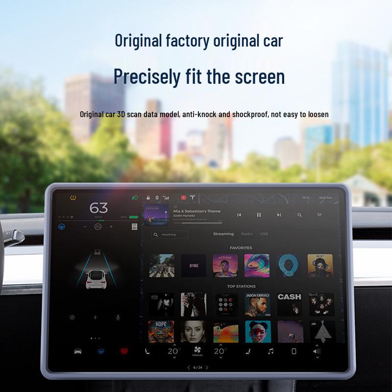 Silicone Frame Screen Protector for Tesla Model 3/Y/YL Center Console