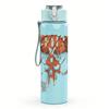 1PC Ornate Orange Skull Western Retro Print 750ml Portable Sports Water Bottle Leakproof Gym Outdoor Travel Drink Cup