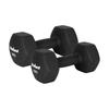 Cast Iron Neoprene Hex Dumbbells 2X10Kg For Exercise Training Fitness Rebel