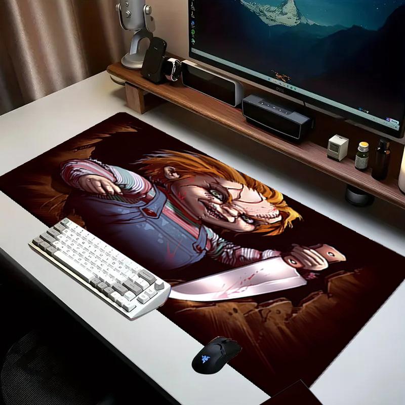 Love And Horror Doll Pattern Mouse Pad Office Desk Mat, Gaming Mouse Pad Mousepad, Keyboard pad,Heavy-Duty Non-Slip Rubber Backing, Gift