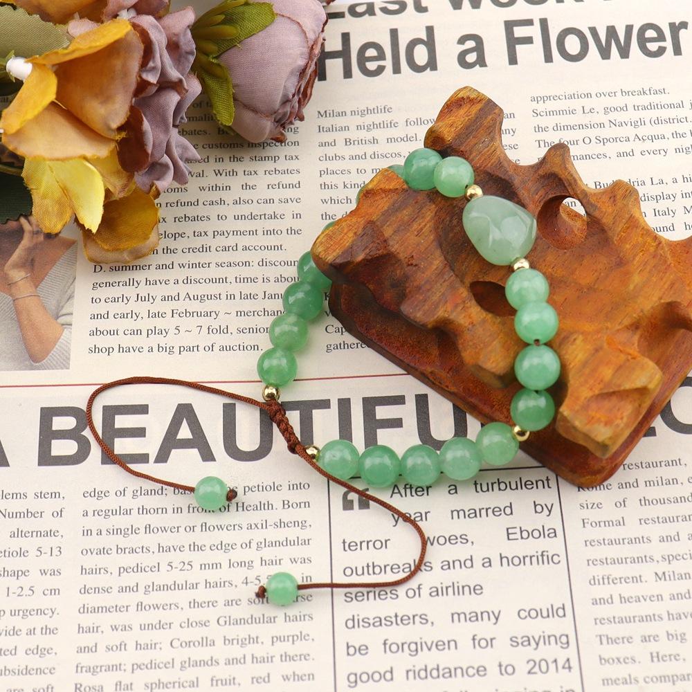 

Natural Crystal Love Bracelet, Various Materials, White Powder Amethyst Beaded Bracelet, Adjustable Bracelet B112