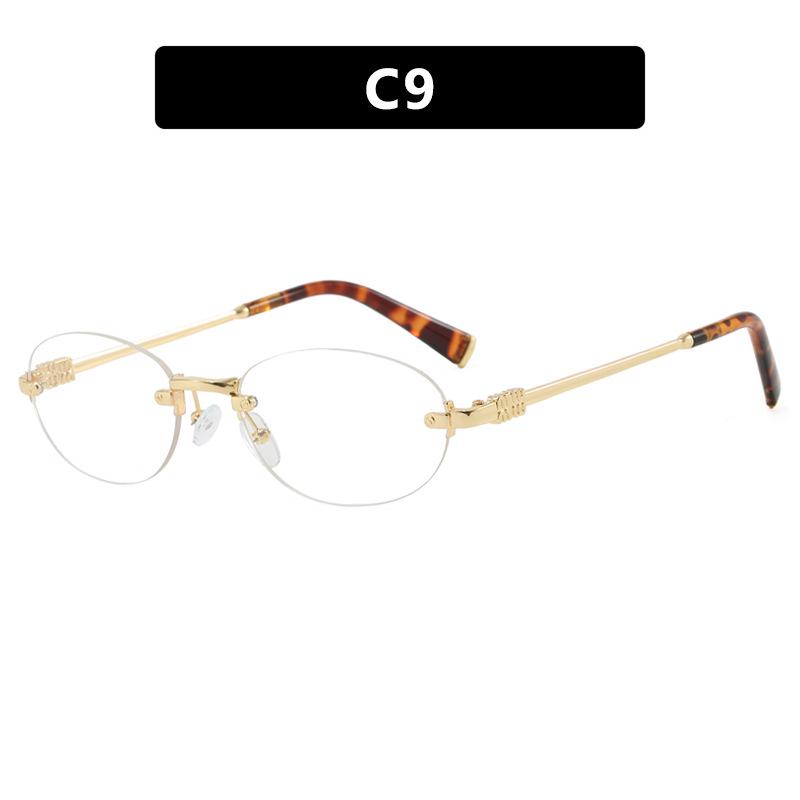 Retro Oval Frameless Sunglasses: 2025 Trendy European & American Style for a Chic Look