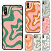 Liquid Swirl Abstract Pattern Orange Pink For Xiaomi Redmi Note 11 Pro Note 10 Pro 8 9 Pro 10S 11S Cover For Redmi 9T 9C 10 Case