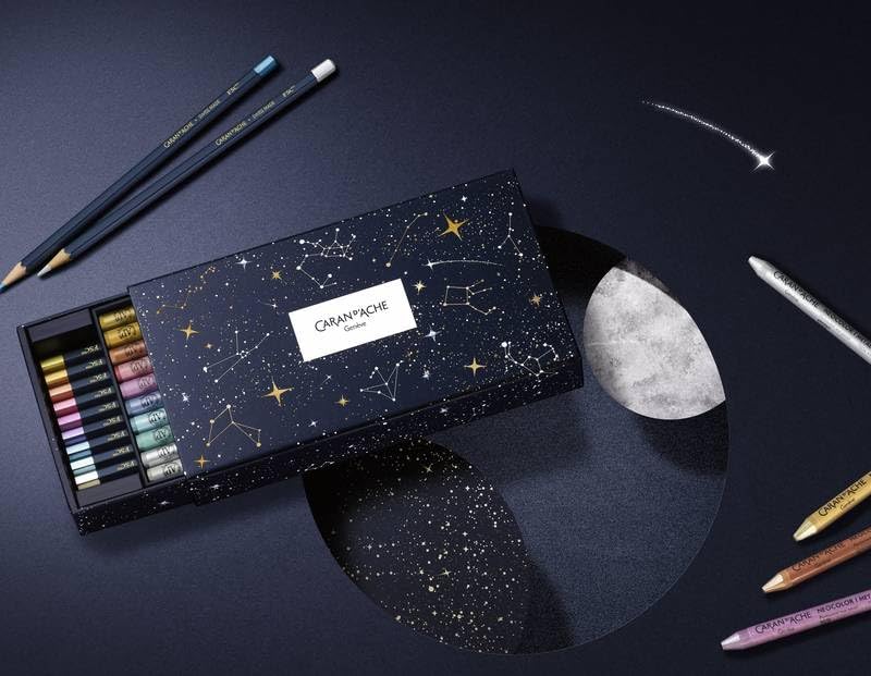 CARAN Caran Colored Pencils Mixed Media Set Christmas 2024 Collection 20 Colors 20 Pieces Limited Edition Official Import D'ACHE d'Ache