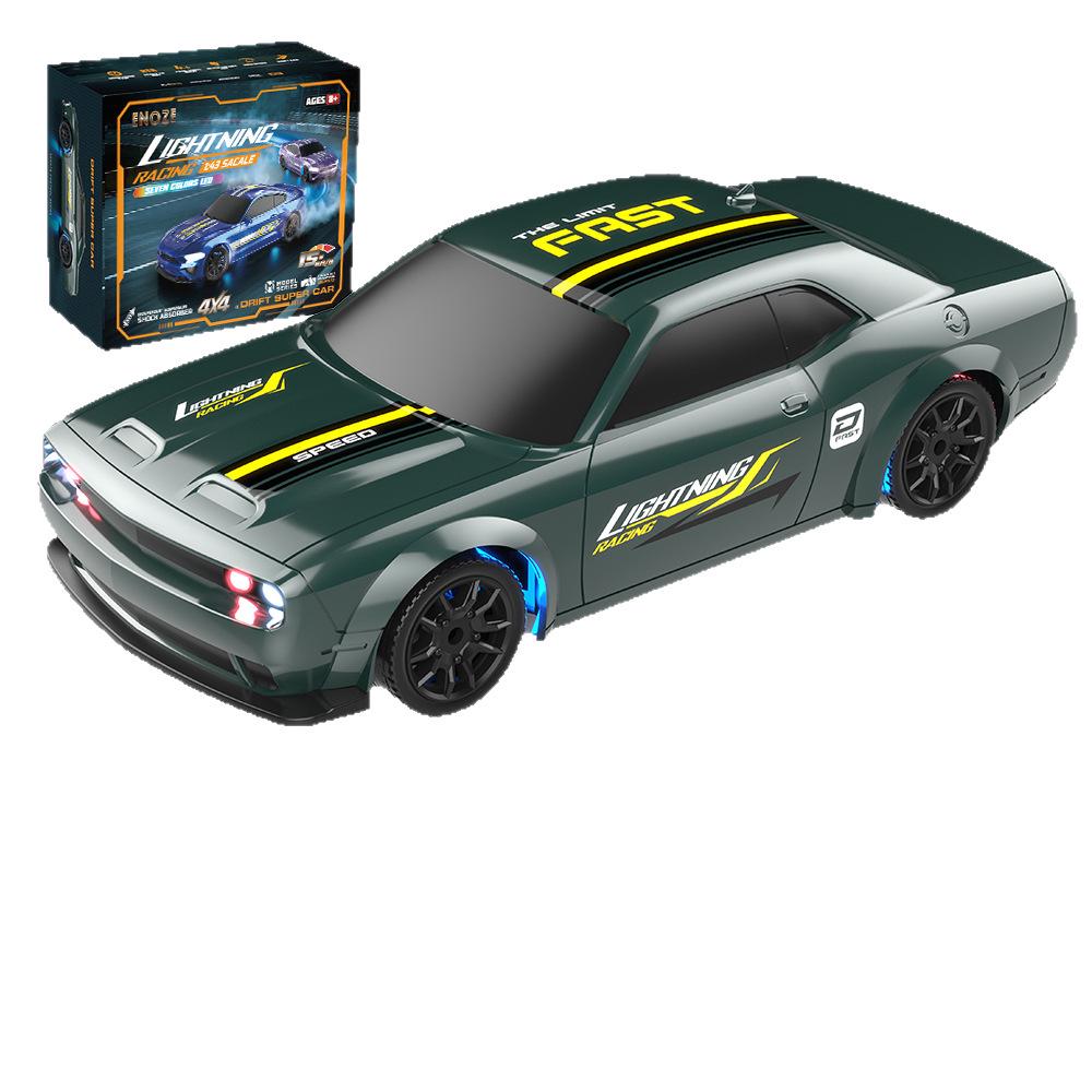 1:43 Scale 4WD RC Drift Car with Gyroscope, 7-Color Lights, and Alloy Chassis