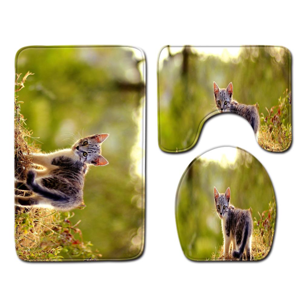 Zvířecí Toaleta Podložka na Podlahu Třídílná Koupelnová Třídílný Koberec Rohožka