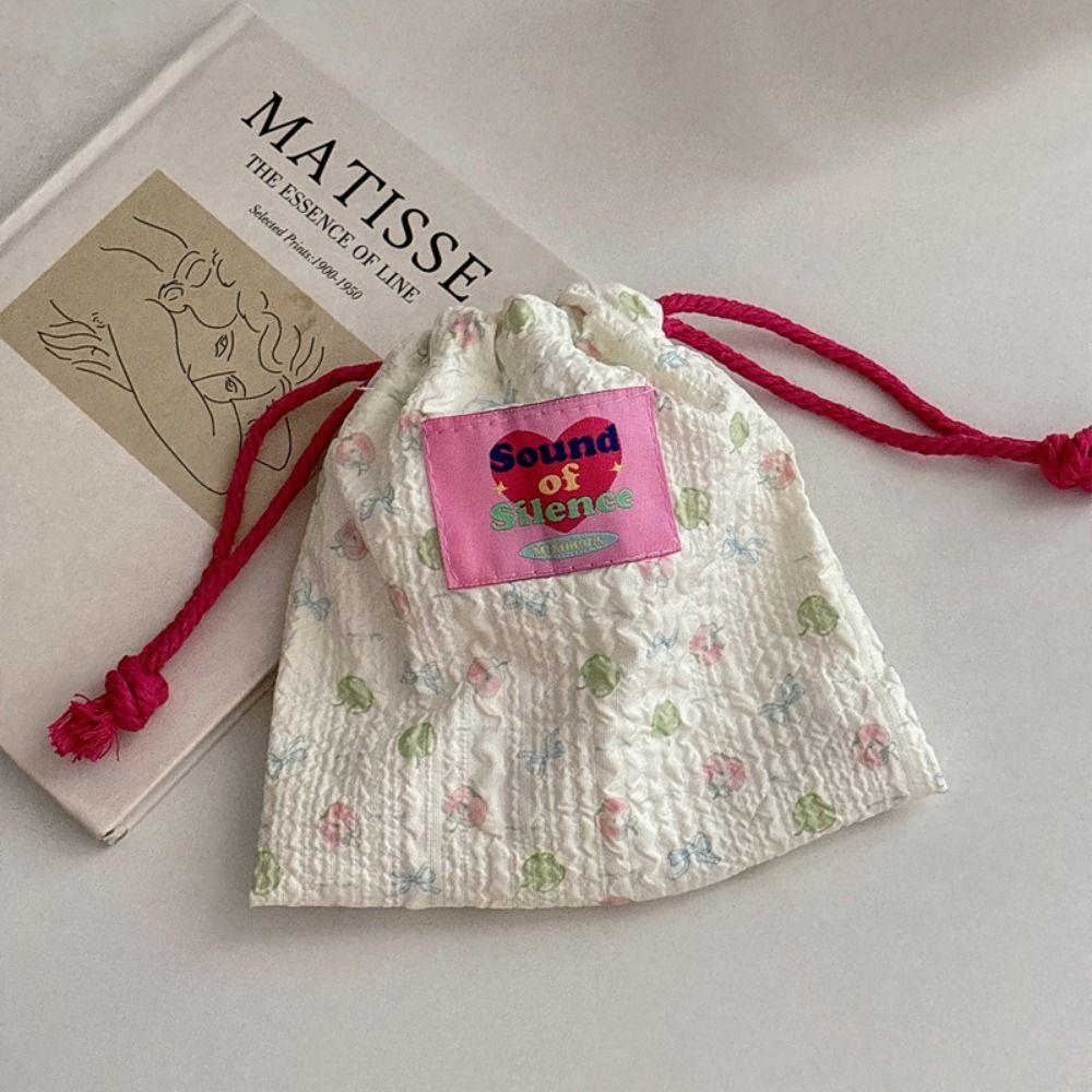 Hand-Held Drawstring Storage Bag Drawstring Cartoon Makeup Bag  Makeups Accessories