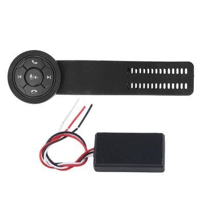 Controle de Volante Inteligente Sem Fio 7 Teclas Controlador de Volante Preto com Caixa de Armazenamento para Interior de Carro Universal