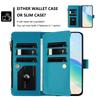 For Samsung Galaxy A26 5G Leather Case 9 Card Slots Zipper Wallet Stand Phone Cover with Wrist Strap