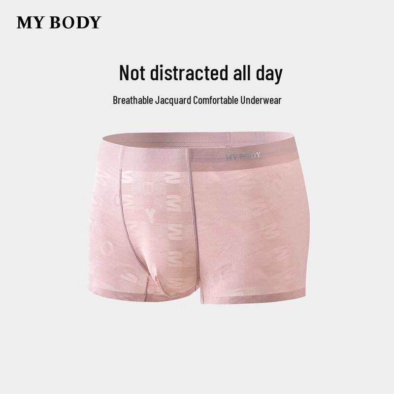 

mybody Men s Breathable Jacquard Boxer Briefs L