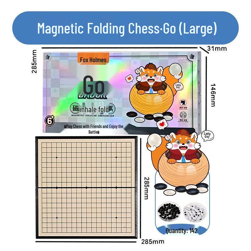 Magnetic Portable Folding Multi-Game Chess & Board Games Set