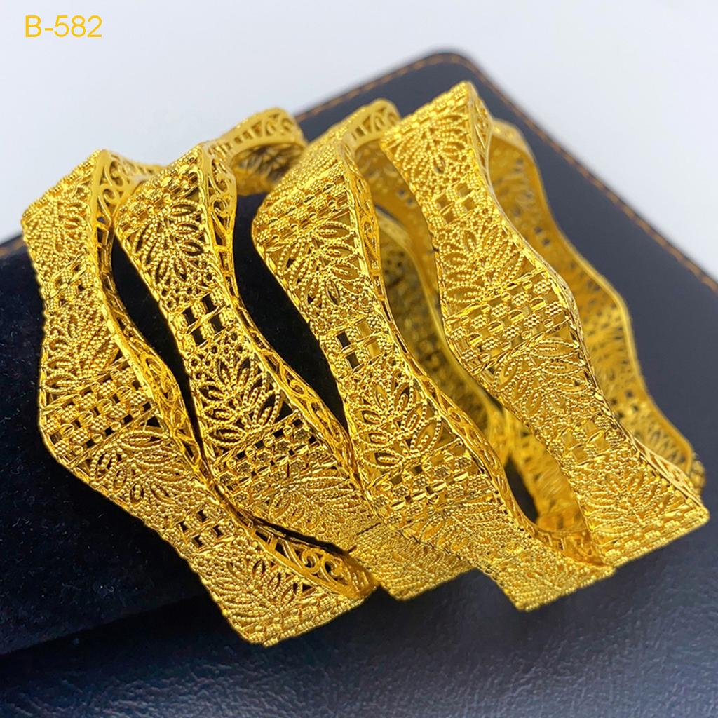24K Gold Plated Dubai Bridal Bracelet Alloy Nigerian Ladies Sand Gold Bracelet Jewelry Bracelet 2026