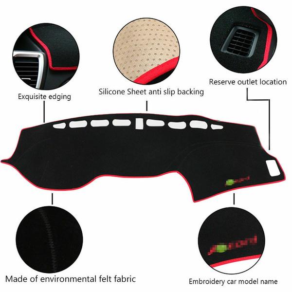 

1X Черный коврик для приборной панели автомобиля DashMat Солнцезащитный чехол Pad для Accord 2013-2017 красный