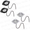 2 Pack Truck LED License Plate Lamp Marker Lamp White Glow 24V Trailer Dump Large Car (Black)