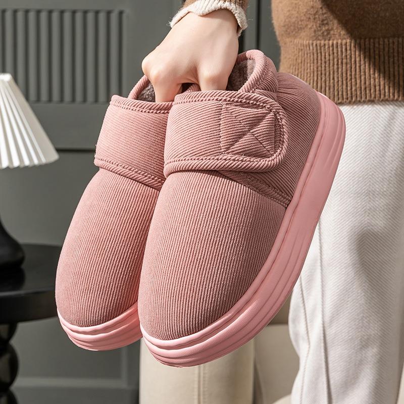 High-top cotton slippers for women and women, winter indoor home elderly bag and warm cotton shoes, autumn and winter thick soles
