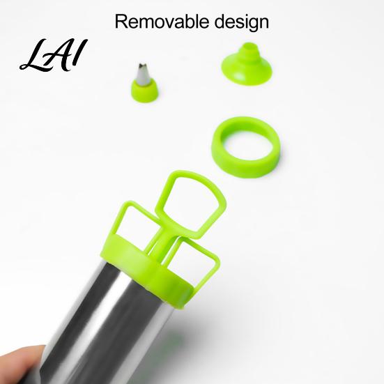 Handheld Frosting Applicator Stainless Steel Cake Icing Dispenser Set Reusable Baking Tools with Scraper And Detachable Replaceable Nozzles,