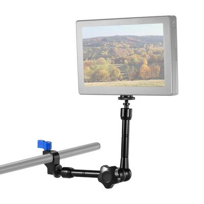 Braccio di attrito articolato con supporto per morsetto per asta da 15 mm per flash luminoso della fotocamera