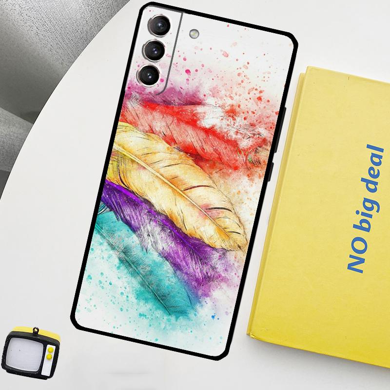Feder Handyhülle Für Samsung Galaxy S25 S24 Ultra S20 S21 S22 S23 Plus S9 S10 S24 FE S25 FE Hülle