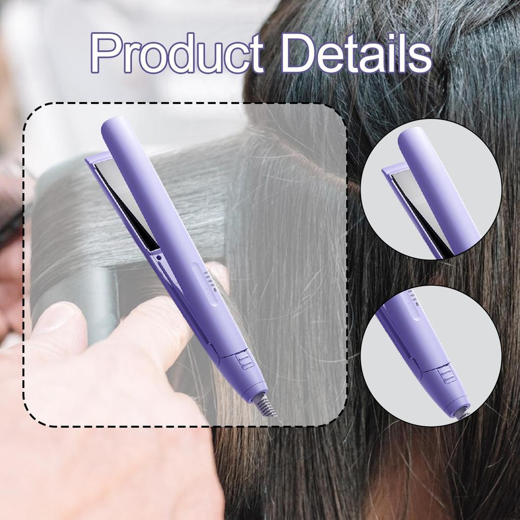Flat Iron Hair Straightener Curling Portable Gifts Fast Heating Lightweight