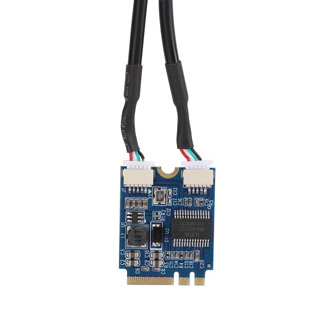 M.2 NGFF To USB Riser Card KEY A E To Double Port USB2.0 Interface Expansion Card Cable Adapter