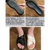 Pleated Thick-soled One-word Slippers Female Summer 2025 New Versatile Outer Wear with Skirt Fairy Wind Beach Shoes