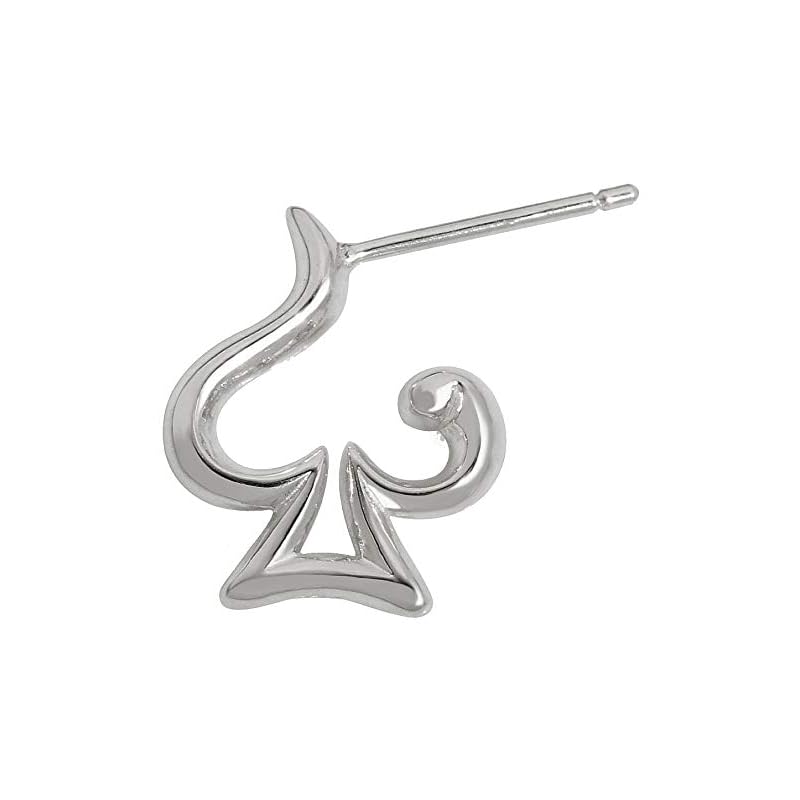 

pi0520-spade [Brand name: 2PIECES] silver accessories earring studs unisex spade playing cards Sold for one ear