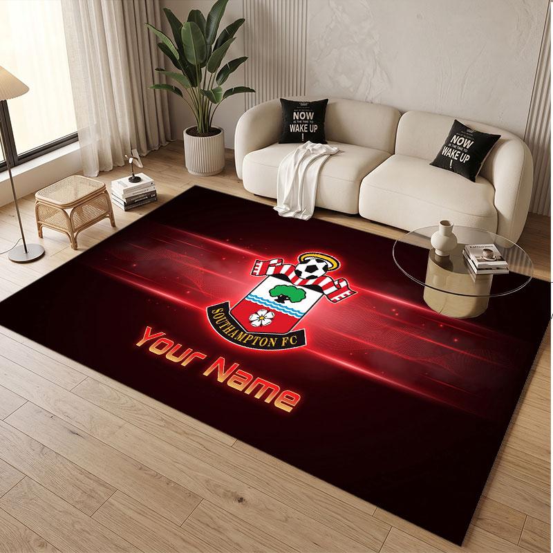 Custom Rug Southampton FC Pattern Print Name Text Soft Non‑Slip Floor Carpet for Home Indoor Decoration