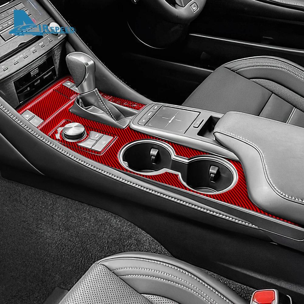 For Lexus RC300 RC350 RC200T 2019 2020 2021 2022 2023 2024 2025 Real Soft Carbon Fiber Central Control Gear Panel Sticker
