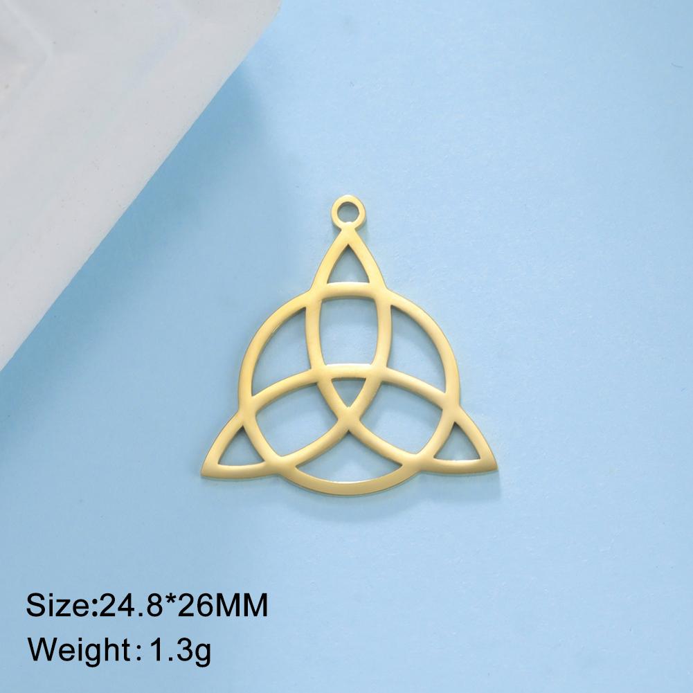 Teamer 5pcs Witch Knot Charm Vintage Knot Amulet Stainless Steel Charms for Bracelet Jewelry Making Accessories Wholesale
