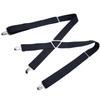 Men's British Style Elastic Suspenders with Anti-slip Clips for Trousers