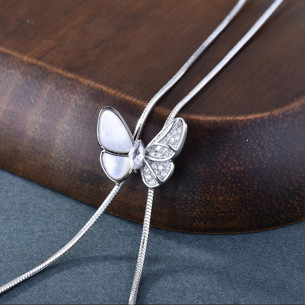 Butterfly Necklace 2024 Gypsy Jewelry Artificial Pearl Long Sweater Chain Light Luxury