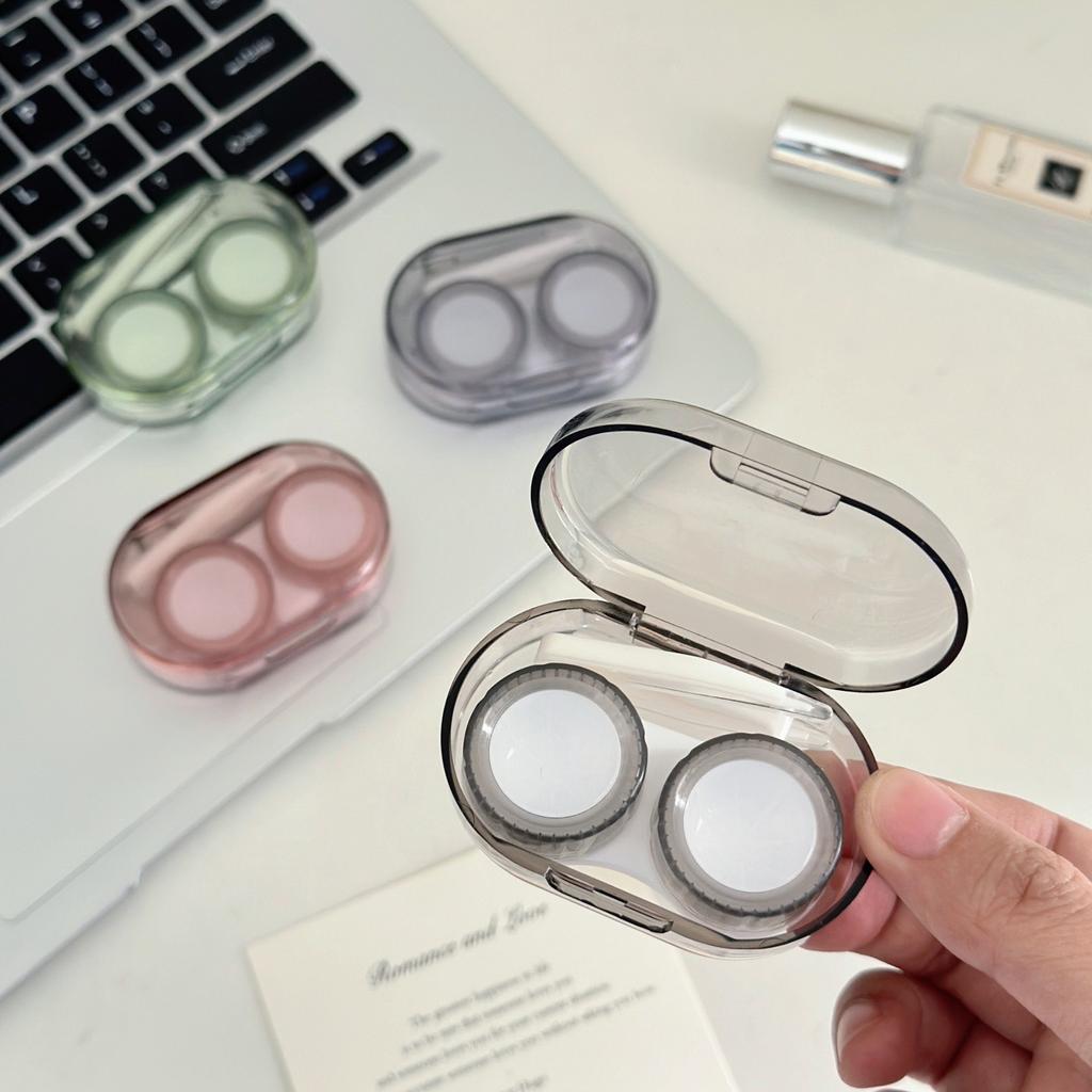Ins Contact Lens Box Simple and Portable Contact Lens Case Companion Care Box for Girls Contact Lenses Case