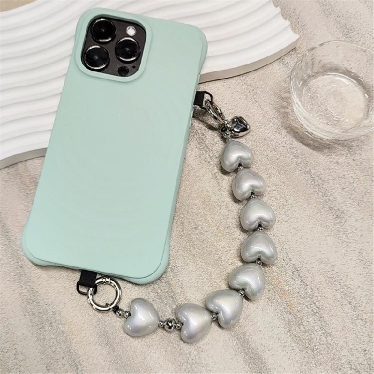 Double Heart Bead Pendant Keyring Alloy Construction Trendy Unisex Accessory for Gift Giving and Personalize Use