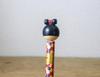 Traditional folk art Japanese souvenir Kokeshi ballpoint pen set of 12 3 3 (6 red, blue, yellow)