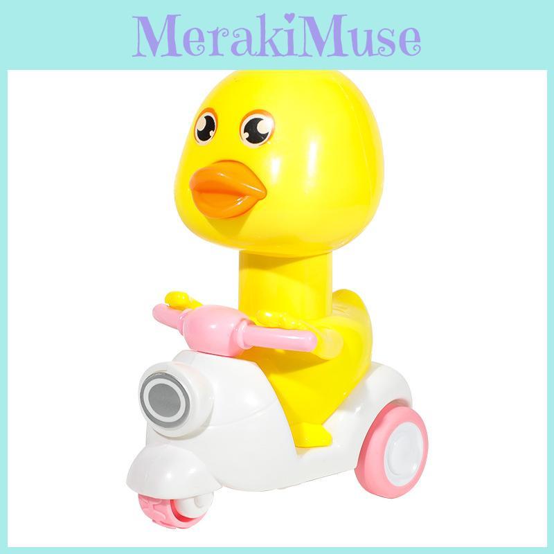Plastic Pushback Kids Toy Car With Cartoon Duck Design For Developing Motor Skills And Parentchild Play
