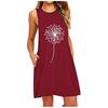 Women's Casual Sleeveless Print A-Line Dress with Pockets Summer Loose Fit Tank Dress for Beach, Party, or Daily Wear