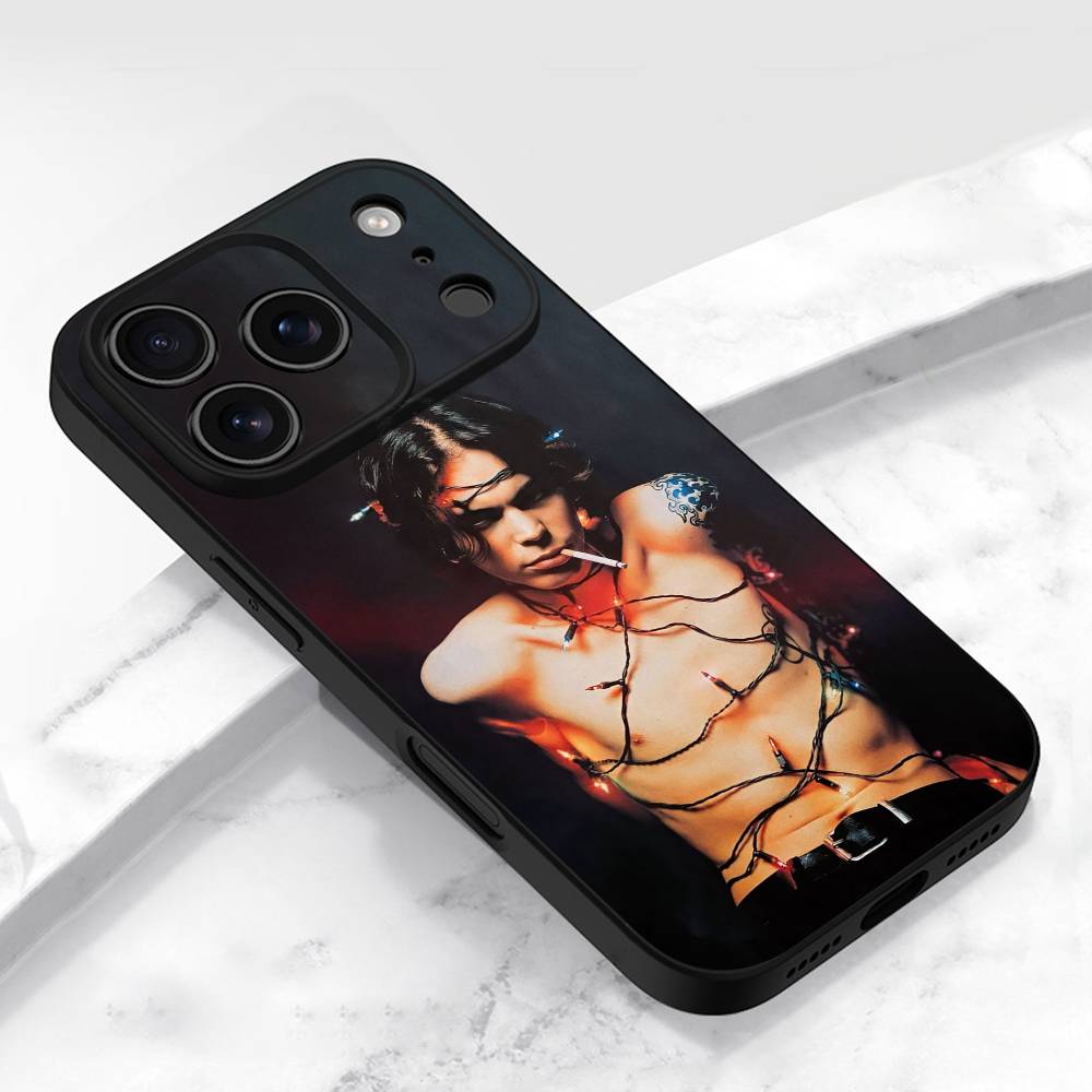 

V-Ville Valo Neon Noir Razorblade Romance Phone Case For iPhone 15,16,12,14,13,11,17,Pro,Max,Plus,E,Air,Mini Black Cover iPhone13PROMAX
