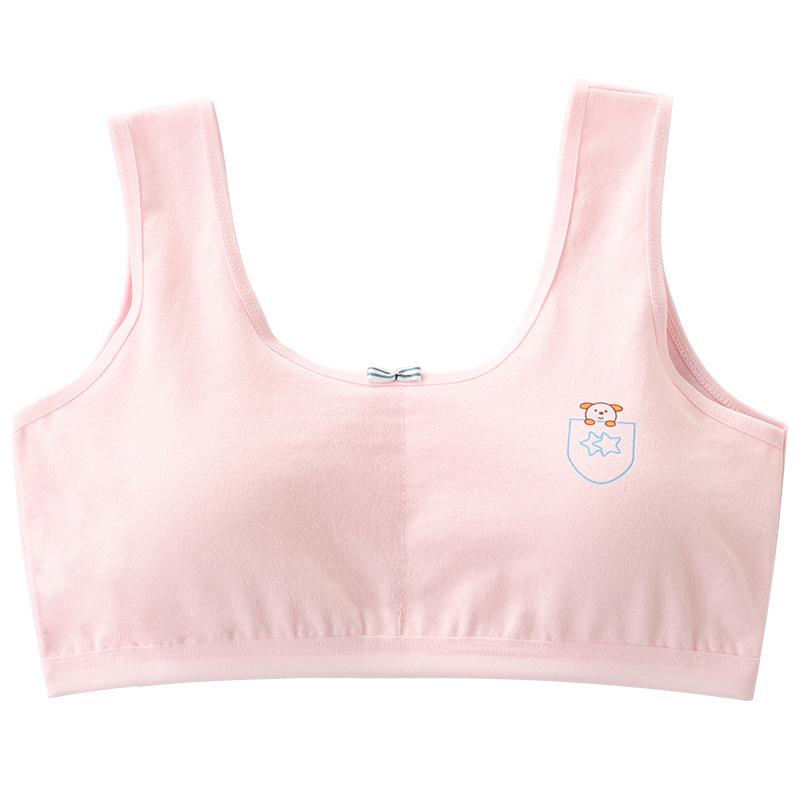 Pure Cotton Training Bra for Girls: Ages 8-16, Anti-Show Design, Ideal for Elementary to Junior High Students