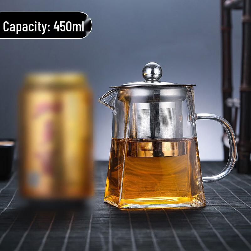Kung Fu Glass Teapot Set with Stainless Steel Filter