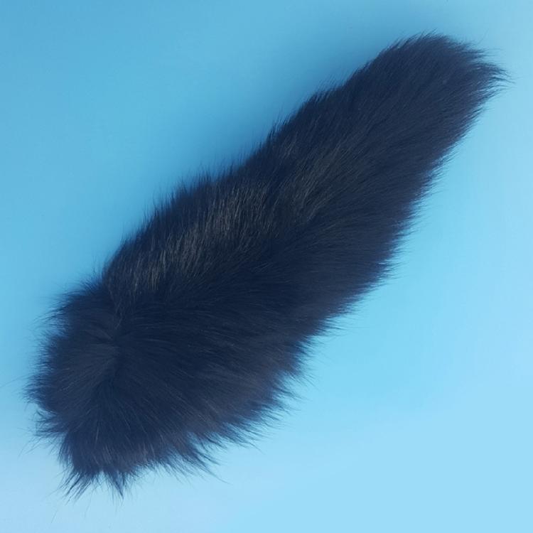 Gradient Foxes Furs Tail Pendant Keychain Keys Holder for Purse Bag Decoration
