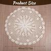 Crochet Doilies, 15.7 Inch Large Cotton Doilies for Tables Round Handmade Lace Placemats Vintage Knitted Tablecloth for Home Kitchen Dining Room