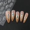1pc embossed 5D retro light luxury court-style nail sticker with rubies and emeralds, adhesive backing, nail sticker, holiday gift.