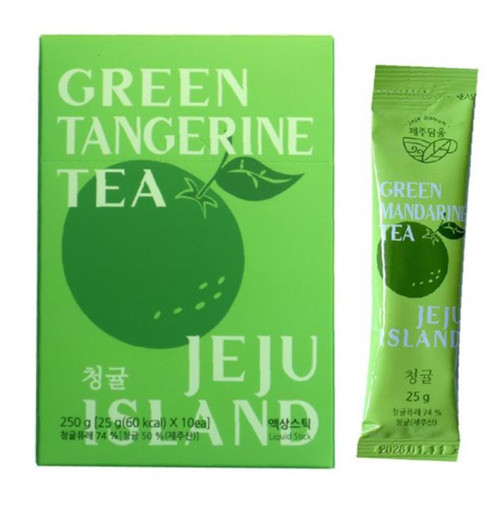 Свежий и терпкий стик-чай из зеленого мандарина с острова Чеджу 1 box