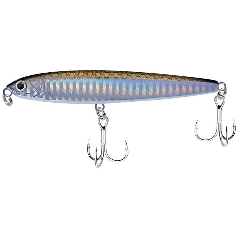 Sinking Pencil Ghost Fly Lure with Blood Groove Hooks - Hard Artificial Plastic Bait