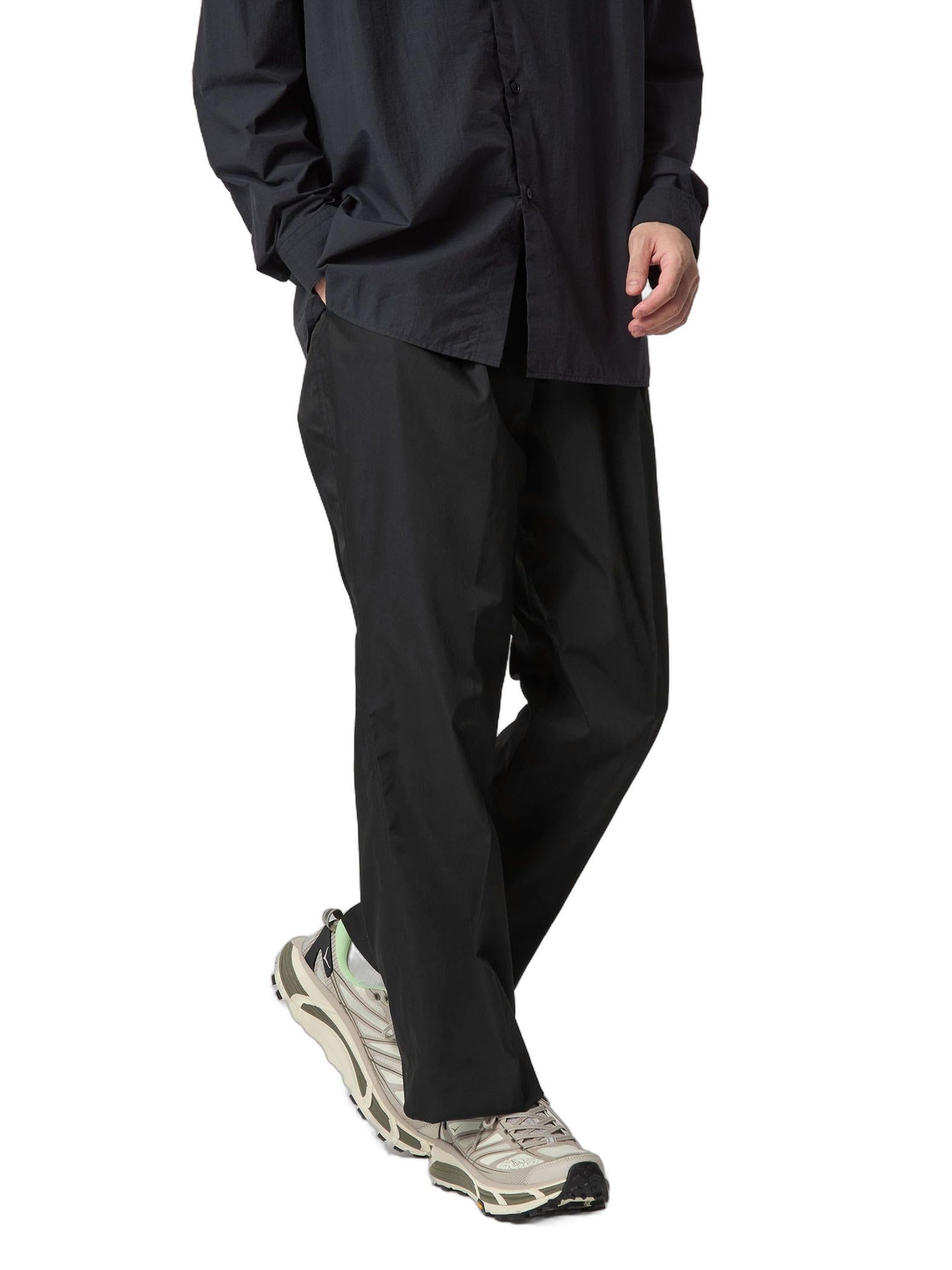 

United Arrows Green Label Relaxing PCN One-Pleat Wide Slacks, Size 32145000007, 0970, Black (09), Size L