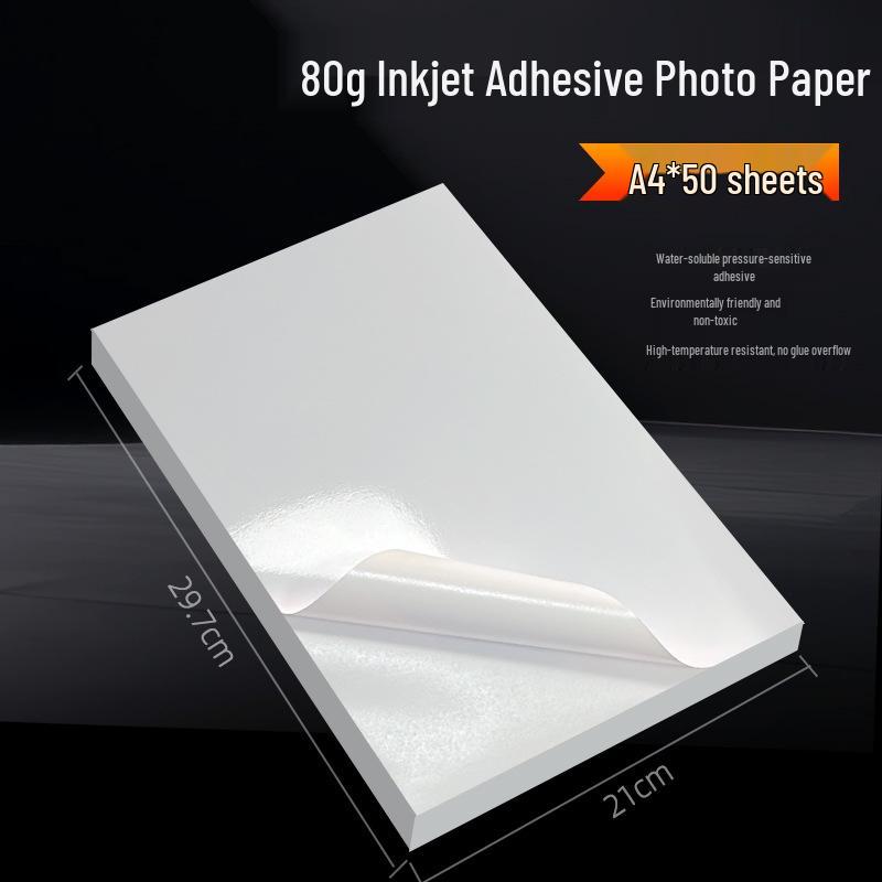 A4/A3 High-Temperature Resistant Inkjet Adhesive Photo Paper - 80g, 135g, 180g