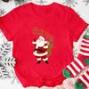Merry Christmas Santa Claus Shirt Cute Christmas Tshirt Unisexs Xmas Short Sleeve Shirts Holiday Clothes